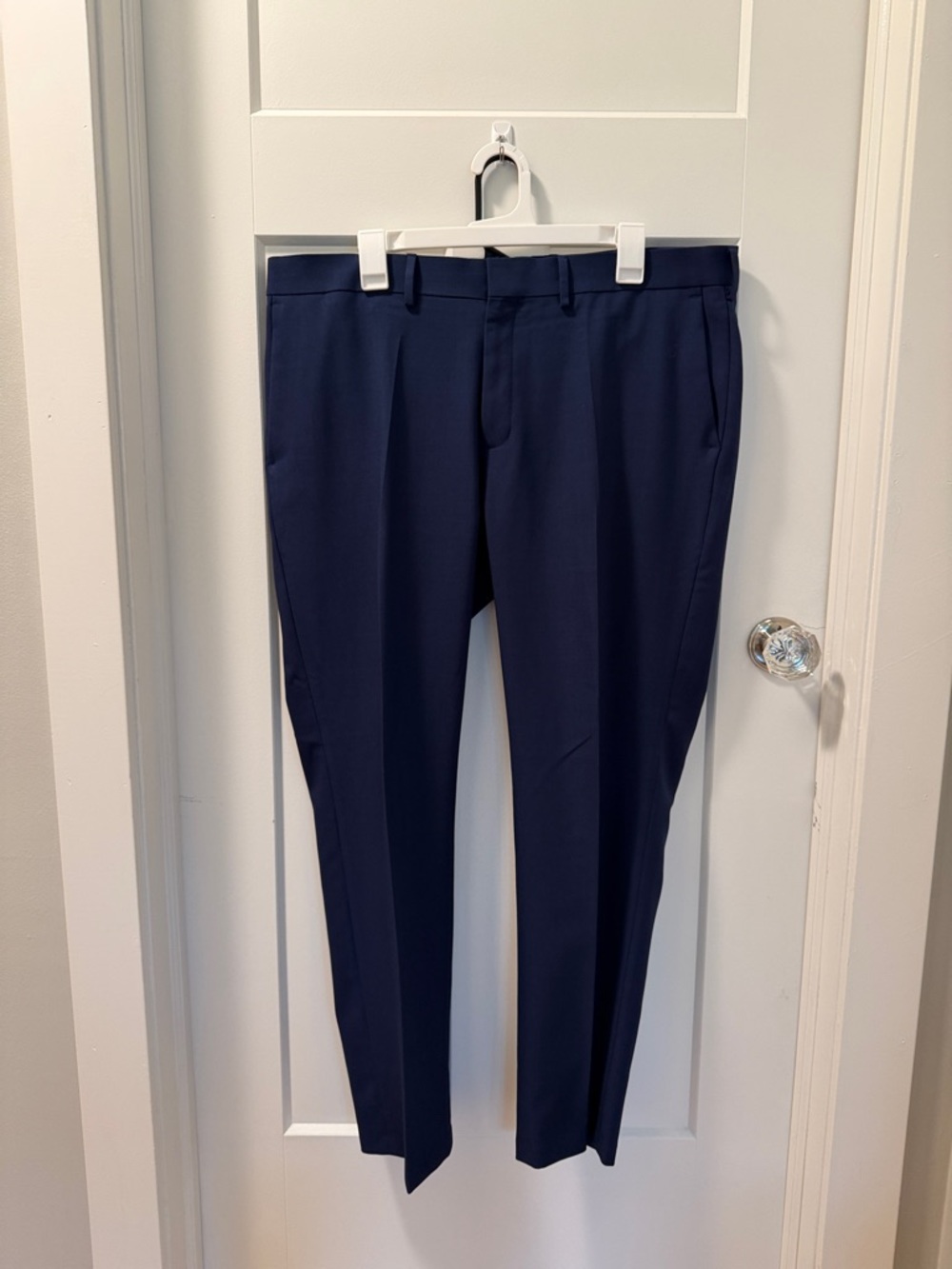 Haggar Navy Pleated Dress Pants